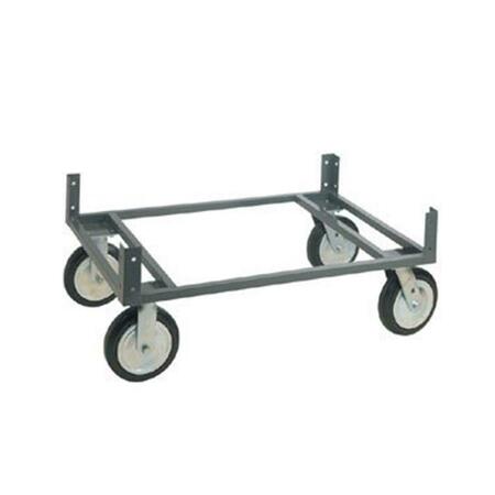 NEXEL 48 x 24 in. Chrome Dolly Base with 8 x 2.5 in. Pneumatic Casters- Gray WDB4824N